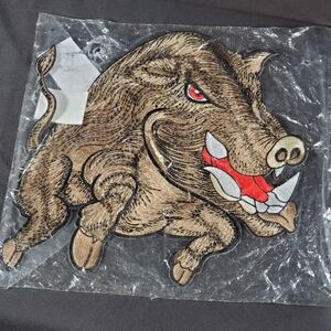 Arkansas Razor Backs Embroidered Iron On Patch